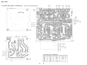 Page 3838 38
SCD-1/777ES
D403 C-5
D404 C-6
D405 B-1
D406 B-2
D407 B-4
D408 C-1
D409 C-1
7-22. PRINTED  WIRING  BOARDS  Ð AC/POWER Boards Ð ¥ See page 17 for Circuit Boards Location.
Ref. No. Location Ref. No. Location
¥ Semiconductor Location  ÐPOWER BoardÐ
Ref. No. LocationRef. No. Location
D410 C-5
D411 C-6
D451 D-1
D452 D-1
D453 E-1
D454 F-6
D455 F-4D456 F-2
D457 E-3
D458 E-3
D459 E-4
IC401 B-1
IC402 B-2IC403 B-3
IC451 D-6
IC452 D-4
IC453 D-2
Q451 D-1
(Page 31)
(Page 22)
(Page 22)
(Page 36)(Page 31) (Page...