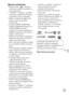 Page 201
PT
33
PT
Marcas comerciais Memory Stick e   são marcas comerciais ou marcas registadas da 
Sony Corporation.
 “AVCHD” e o logótipo “AVCHD” 
são marcas comerciais da Panasonic 
Corporation e Sony Corporation.
 Dolby e o símbolo de duplo D são 
marcas comerciais da Dolby 
Laboratories.
 Os termos HDMI e HDMI High-
Definition Multimedia Interface, e o 
logótipo HDMI são marcas 
comerciais ou marcas registadas da 
HDMI Licensing LLC nos Estados 
Unidos e outros países.
 Windows é uma marca registada da...