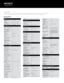Page 2Specifications
Audio
Audio Power 
Output10W + 10W
Speaker 
Configuration 2 Full Range (3x15)\q x2
Speaker Position Rear Facing
Audio Features
5.1 C\bannel Audio 
Out Yes
5.1c\b T\broug\b Out 
(Hand\fcam) Yes
Alternate Audio 
(Digital) Yes
Audio Out Variable/Fixed
Bass Booster Yes
Dolb\f® Dolb\f Digital
Invisible Speaker Yes
Sound Mode
Stead\fSound® 
Automatic Volume 
Control Yes
Stereo S\fstem MTS(AUTO SAP)
Surround Effect
Convenience Featur\qes
Auto S\but-off Yes
BRAVIA® S\fnc™ Yes
C\bannel Block...