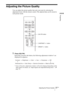 Page 3737 GBAdjusting the Picture Quality
Projecting
Adjusting the Picture Quality
You can adjust the picture quality that suits your taste by selecting the 
adjustment items with the remote control. The adjusted data can be stored in 
each picture mode.
1Press ADJ PIC.
Each time you press the button, the following adjustment windows* are 
displayed in sequence.
* Some of the above adjustment windows will not be displayed depending on the 
input signal. For details, see “Input Signals and Adjustable/Setting...