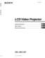 Page 1 2001 Sony Corporation4-083-929-13(1)
VPL-VW11HT
Operating Instructions
Mode d’emploi
Manual de instrucciones
FR
ES
LCD Video  Projector
GB
VPL-VW11HT 