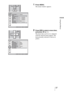 Page 3737 
Using the Menus
1Press MENU.
The menu window appears.
2Press M/m to select a menu item, 
and press , or  .
The items that can be set or adjusted 
with the selected menu appear. The 
item presently selected is shown in 
yellow. 