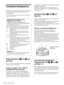 Page 42Installationsdiagramm 42
Installationsdiagramm
Dieser Abschnitt handelt von Installationsbeispielen des 
Projektors je nach Aufstellungsort, Objektiv und 
Leinwandgröße.
Für Installationsdiagramme und Abmessungstabellen 
siehe Seite 66 bis 82.
Bodenaufstellung (A und B auf 
Seite 66)
Dieser Abschnitt liefert Beispiele für das Aufstellen des 
Projektors auf dem Tisch usw.
Hinweis zu Objektiv VPLL-4008 mit 
feststehender Kurzbrennweite
Das Objektiv VPLL-4008 ist für Rückprojektion 
(Winkel der optischen...