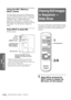 Page 24GB 24Viewing Still Images in Sequence — Slide Show
Using a “Memory 
Stick”
Using the MS (“Memory 
Stick”) Home
The initial display on the screen is MS Home when 
you select MS with the INPUT button. The MS home 
display is used for executing an event (e.g., slide show 
with JPEG Viewer), setting the Startup and 
initializing a “Memory Stick.”  The guide for the 
button operation is displayed at the bottom of the MS 
home display.  The selected item is displayed in 
yellow. 
Press INPUT to select MS.
MS...