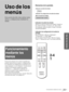 Page 10923 ES Funcionamiento mediante los menús
Uso de los menús
Uso de los 
menús
Funcionamiento 
mediante los 
menús
El proyector dispone de un menú en pantalla que 
permite realizar diversos ajustes y configuraciones. 
Los elementos de configuración se muestran en un 
menú emergente o en un submenú.  Si selecciona el 
nombre de un elemento seguido por puntos 
suspensivos (...), aparecerá un submenú con 
elementos de ajuste. Puede cambiar el tono y el 
idioma del menú en pantalla.
Para cambiar el idioma del...