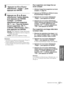 Page 13557 FR Suppression d’une image
Utilisation d’un 
« Memory Stick »
3 Appuyez sur M ou m pour 
sélectionner « Suppr. », puis 
appuyez sur ENTER.
4Appuyez sur M ou m pour 
sélectionner l’option désirée, 
puis appuyez sur ENTER.
Lorsque « Le fichier 
sélectionné sera supprimé. 
OK ? » ou « Tous les fichiers 
seront supprimés. OK ? » 
s’affiche, sélectionnez « Oui », 
puis appuyez sur ENTER.
Img sél : pour supprimer l’image sélectionnée.
Tts imgs : pour supprimer toutes les images du 
dossier sélectionné....