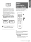 Page 23Step 4: Selecting the Menu Language
Connections and 
Preparations
23 GB
If the picture does not overlap on the screen as 
shown above, confirm and adjust the installation 
position of the projector and screen referring to 
“Installing the Projector and a Screen” (1 page 
9).
If the left and right sides of the picture are not 
parallel to the left and right sides of the screen, set 
“V Keystone” in the INSTALL SETTING menu to 
“Manual,” press ENTER, then adjust with M or m 
so that they becomes parallel....