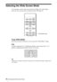 Page 2626Selecting the Wide Screen Mode
Selecting the Wide Screen Mode
You can enjoy various wide screen mode according to the video signal 
received. You can also select it using the menu. (1 page 39)
Press WIDE MODE.
Each time you press the button, you can select the “Wide Mode” setting.
Full
A picture squeezed to 4:3 is displayed with the correct aspect ratio. A 4:3 
picture is enlarged horizontally to fit the 16:9 screen.
Tip
Squeezed: An original 16:9 aspect ratio picture is recorded horizontally...