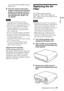 Page 4949Replacing the Air Filter
Others
Check that the ON/STANDBY indicator 
lights in red.
9Point the remote control at the 
projector and press the following 
buttons on the remote control in 
the following order for less than 
five seconds each: RESET, 