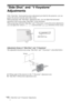 Page 60GB 60“Side Shot” and “V Keystone” Adjustments
“Side Shot” and “V Keystone” 
Adjustments
With “Side Shot” (horizontal keystone adjustment) provided for the projector, you can 
project the picture from the side of the screen.
When projecting with “Side Shot” adjustment only, you can adjust the horizontal 
distortion of the screen using “Side Shot” to the maximum.
When projecting with both “Side Shot” and “V Keystone” (vertical keystone adjustment), 
you can adjust the vertical (   ) and horizontal (   )...
