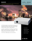 Page 1The VPLES2 is perfect for the small business entrepreneur and
home office professional. Its wide range of input connectors,
selectable picture modes and black level adjustments make it
extremely versatile and ideal for multiple applications.
Just right for presentations and meetings by day AND video
games and movies by night. It can be easily carried – at 6.2
pounds – from your home office to your family room. Getting
things started is easy with its builtin automatic setup.
The VPLES2, a versatile...