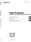 Page 1 Data Projector          VPL-CS6/VPL-CX6/VPL-EX1
© 2003 Sony Corporation
4-095-440-12 (1)
Data Projector
GB
FR
ES Operating Instructions 
Mode d’emploi 
Manual de instrucciones 
VPL-CS6
VPL-CX6
VPL-EX1 
