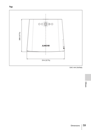 Page 5959Dimensions
Others
To p
Unit: mm (inches)
314 (12 
3/8)
269 (10
 
5/8) 