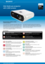 Page 1XGA Multi-use projector 
with 2,500 lumens
VPL-EX50
Next generation brighter, smarter, 
multi-use projector
The new 2,500 lumens VPL-EX50 delivers super-bright images with an 
astounding 900:1 high contrast ratio, for vibrant presentations in even 
brightly-lit corporate meeting rooms, classrooms or lecture theatres. 
The VPL-EX50 benefits from the newest 0.63 inch BrightEra™ inorganic 
3LCD panels by Sony. This unique system minimises degradation of 
colours over time, achieves higher brightness and...