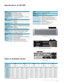 Page 1515
Specifications of LMT-300
General
Power consumption 3.9 A to 1.7 A
Power requirements  AC 100 V to 240 V, 50/60 Hz
Operating temperature  41 °F to 95 °F (5 °C to 35 °C)
Operating humidity  35% to 85% (no condensation)
Storage temperature  -4 °F to 140 °F (-20 °C  to +60 °C)
Dimensions  17 1/2 x 5 1/4 x 22 7/8 inches (443 x 131 x 580 mm)
(W x H x D)  (excluding projection parts)
Weight  55 lb (25 kg)
HDD
Array composition  Data drive: 4
  Parity drive: 2
  Spare drive: 1
Record capacity  1.7 TB, RAID...