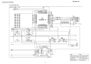 Page 11
1-7
Reproduction
Prohibited
CECHA00,
A01
1-7. COK-001 BOARD (7/24)
RSE6.8XN-T
R
RSE6.8XN-T
R
RSE6.8XN-TR
R2401R2402
RB2401
Q2403
C2444
C2451
IC2407
C2441R2442
Q2404
CL2406
C2437
D2401
C2438
R2437
C2439
L2402
C2442
C2452
JL2454R2453
C2459
C2460D2403
5042D
4042D
2042D
R2477
CN2401
JL9203JL9204JL9205JL9206JL9207JL9208JL9209JL9210JL9211JL9201
FL2401FL2402FL2403
R2471R2473R2474R2475R2476
C2446R2443
R2444
C2447
C2443
C2448
R2447R2448R2449R2450R2451R2452
C2453C2454C2455C2456C2457C2458
R2478
R2429
R2430
R2435...