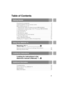 Page 7D:\TVs JOB\SONY TV\SY120099_B6 (Rev-2)\Group B6 (Rev-
2)\4411986121\!1986121\US01TOC.fm
XBR-65HX950/55HX950/KDL-55HX850/46HX850
4-411-986-12(1)
7
Table of Contents
Getting Started
Checking the accessories ........................................................................8
Inserting batteries into the remote control................................................8
Before setting up your TV .........................................................................9
1: Attaching the Table-Top Stand...