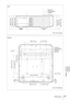 Page 5757Dimensions
Others
Side
Center of 
the projection 
window
150.5 (5 
15/16)
125.5 (4 
15/16)
122.5 (4 
13/16)
124 (4 
7/8)
149 (5 7/8)
161.1 (6 
11/32)
Unit: mm (inches)
Bottom
Center of 
the projection 
window
150.3 (5 
29/32)71 (2 
25/32)
16 (
5/8)
6.6 (1/4)
253.4 (9 
31/32)
211.3 (8 
5/16)
51.3 (2 
1/32)
19.7 (25/32)
199 (7 
27/32)90 (3 17/32)
Unit: mm (inches) 180 (7 
3/32)
Ø26 
(1 1/32)Ø26
 
(1 1/3
2) 