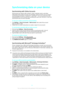 Page 52Synchronizing data on your deviceSynchronizing with Online Accounts
Synchronize your device with contacts, email, calendar events, and other
information from online accounts, for example, email accounts such as Gmail