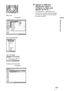 Page 13343 FR
Utilisation des menus
3Appuyer sur M/m pour 
sélectionner l’option à 
configurer ou régler, puis 
appuyer sur , ou  .
Les paramètres s’affichent sur un 
menu local, un menu de paramétrage, 
un menu de réglage ou sur la fenêtre 
de menu suivante.
Menu local
Paramètres
Fenêtre de menu suivante
Paramètres
Menu de paramétrage
Menu de réglage 