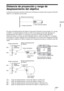 Page 26987 ES
Otros
Distancia de proyección y rango de 
desplazamiento del objetivo
La distancia de proyección hace referencia a la distancia existente entre la parte frontal del 
objetivo y la superficie proyectada.
El rango de desplazamiento del objetivo representa la distancia en porcentaje (%) a la que 
el objetivo se puede desplazar desde el centro de la imagen proyectada. El rango de 
desplazamiento del objetivo se considera como del 0% cuando el punto A de la 
ilustración (punto en el que una línea...