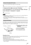 Page 33Projecting
33 GB
You can convert normal 2D video images to 3D video images.
Tip
For details on how to operate the on-screen menu, see “Operation through the Menus” (1 page 41).
1Display the Function   menu and select “3D Settings.”
2Set “2D-3D Display Sel.” to “3D,” then press , to display “3D Format.”
3Set “3D Format” to “Simulated 3D” (1 page 55).
Tip
Use the supplied 3D glasses.
 “2D-3D Display Sel.” cannot be set to “3D” for some video sources. For available 3D signals, see 
“Compatible 3D Signals”...