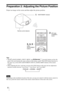 Page 8 8
Preparation 2: Adjusting the Picture Position
Project an image on the screen and then adjust the picture position.
Tips

?/1 (ON/STANDBY), INPUT, MENU, and M/m/