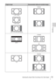 Page 1919Selecting the Aspect Ratio According to the Video Signal
Projecting
Original imageRecommended setting and resultant images
1.78:1 (16:9)
1.33:1 (4:3)
1.33:1 (4:3) with side panels
Normal
2.35:1
V Stretch
When using an anamorphic lens
16:9
Squeeze
When using an anamorphic lens 