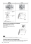 Page 1616Projecting an Image
Adjusting the tilt of the projector with the adjusters
You can adjust the height of the projector 
using the adjusters.
By changing the tilt of the projector with 
adjusters, you can adjust the position of the 
projected image.
 Be careful not to let the projector down on your fingers.
 Do not push hard on the top of the projector with the adjuster extended.
Changing the aspect ratio of the projected image
Press the ASPECT key on the remote commander to change the aspect ratio of...