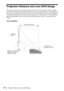 Page 6464Projection Distance and Lens Shift Range
Projection Distance and Lens Shift Range
The projection distance is the distance between the center of the projection window and the 
surface of the projected image. The following describes the projection distance and height from 
the center of the projection window to edge of screen by each projected screen size. Height H 
is the height from the bottom of the projected image (top for wall mount) to A (determined by 
drawing a perpendicular line from the center...