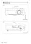 Page 7070Dimensions
Dimensions
406.0 (15 31/32) Center of the lens Front
Unit: mm (inches) 104.5 (4 1/8)
63.0 (2 
15/32)
Side
Unit: mm (inches) 330.5 (13)
113.0 (4 
7/16)
122.3 (4 
13/16) 