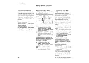 Page 101100 español / EE.UU
MS 270, MS 270 C, MS 280, MS 280 CMantenimiento del freno de 
cadenaEl freno de cadena está expuesto a des-
gaste normal. Es necesario hacerlo 
revisar en un lugar con personal compe-
tente, como el concesionario STIHL, 
cada vez que se cumplan los siguientes 
intervalos:
 
A temperaturas bajo +10°C 
(+50°F), precaliente el carburador 
de la siguiente manera::Use un destornillador adecuado 
para girar el obturador (1) de la 
posición de verano (s) a la de 
invierno (r) – el obturador...