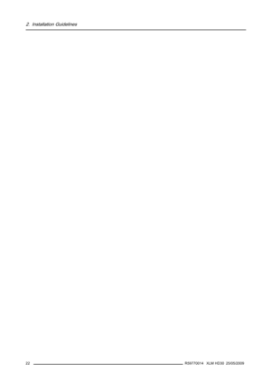 Page 262. Installation Guidelines
22R59770014 XLM HD30 25/05/2009 