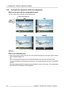 Page 1067. Configurator, Projector alignment settings
7.6.6 ScenergiX size adjustment (white level adjustment)
What can be done with the manipulations pane?
The Top, bottom, left or right item set the blending zone.
Image 7-16
Width selection
How to set a blending zone
1. Click on the up down control of the spin box of the selected blending zone and adjust until the desired
zone is reached (image 7-17)
Or,
click in the inputﬁeld of the spin box of the selected blending zone and enter the desired value.
The...