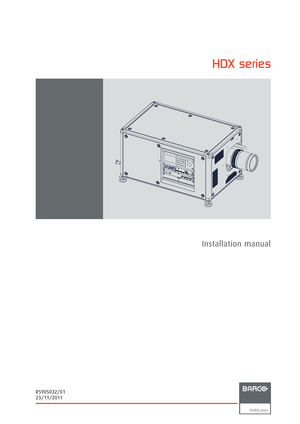Page 1HDX series
Installation manual
R5905032/01
23/11/2011 