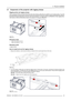 Page 533. Physical installation
3.7 Suspension of the projector with rigging clamps
Rigging points and rigging clamps
When a carrying handle is mounted at the bottom side of the projector, eight slots are available to mount rigging clamps. Four slots
are longitudinally (1) oriented and four slots are transversely (2) oriented. Each slot contains a rigging point of which the position in
the slot can be adjusted depending on the size of the truss installation. The rigging clamps can be attached to those rigging...