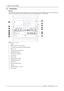 Page 584. Input & Communication
4.1 Introduction
General
The Input & Communication side of the projector consists of a button module, a dual 3G/HDSDI and DVI-I input as standard input
module and 2 free input slots. The free input slots can be used for optional modules (f.e. 5-cable input).
1
2
3
4
5
6
7
9
10
11
12
13
15
168
14
Image 4-1
Input & Communication connections
1 Display
2
Optional antenna for Wiﬁconnection
3 12 V output as power supply to external equipment
4 DMX in - out
5
XLR input port for remote...