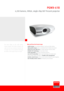 Page 1PGWX­61B
6,200 lumens, WXGA, single­chip DLP Present projector
The  smart  design  of  the  6,200  lumens
Present  projector  with  WXGA  resolution  will
make sure that your meeting's attenteed will
no longer focus on the projection technology
but rather on the content shown on screen.
Why you'll love the Present range
⋅ Stylish design that seamlessly blends in with your office interior
⋅ High­quality images with an unmatched level of detail and contrast
⋅ Button­free and cable­free for simple...