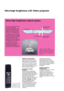 Page 2Ultra-high brightness LCD Video projector
The BARCOVISION9200 is based
on an innovative high
efficiency optical system, with
a powerful 1500 Watt metal-
halide lamp and three active
matrix 5.8” LCD panels with a
resolution of 756 x 556 pixels. 
A proprietary, state-of-the-art
pre-polariser polarises the light
from the lamp in an extremely
efficient way before it reaches
the LCD panels. The  light
polarised in the other direction
is reflected on the pre-polariser
and absorbed by the lamp. 
This system...