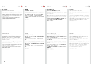 Page 3434
셋업セットアップ安装SET UP
安装视频
在安装视频前，关闭所有设备。
要获得最佳品质的视频，请使用 HDMI 或 DVI-D 接口连接数字视频。两种输入都符合 HDCP 复制保护。
此外，可使用 YPbPr（分量）、BNC (RGB)、 S-VIDEO（超级视频）和 C-VIDEO（复合视频）输入连接四种模拟视频来源。
分量和 RGB 视频将显示更加详细的图像。复合视频产生的图像信息不够详细。
连接电源线。
비디오 셋업
셋업하기 전에 모든 장비의  전원을 끄십시오 .
최상의 비디오 품질을 위해 HDMI 또는 DVI-D 인터페이스를  사용하여 디지털 비디오를  연결합니다 .  두 입력  모두 HDCP 복사  방지를 준수합니다 .
또한 YPbPr(컴포넌트), BNC(RGB), S-VIDEO(별도  비디오) 및 VIDEO (컴포지트  비디오) 입력을 사용하여  네 개의  아날로그  비디오 소스를 연결할  수 있습니다 .
컴포넌트와 RGB 비디오는  보다 상세한  이미지를  표시하는 소스이고, 컴포지트 비디오는 덜 상세한  이미지를...