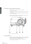 Page 2424User Manual - Basic setupCR series
User Manual - Basic setup
5.2 Adjusting on screen image size and position
Adjusting the placement of the image on screen can be done using the:
1. Adjustable feet (E in Figure 5-1).
2. Lens shift mechanism controlled from the keypad, the remote control, RS-232 or LAN (A 
in Figure 9).
3. Zoom (for lenses with zoom) in the lens controlled from the keypad, the remote control, 
RS-232 or LAN (B in Figure 5-1).
After the correct image size and position is found, please...