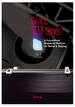 Page 1A Future-Proof 
Projection Platform
for Rental & Staging
BARCO
ELM SERIES 