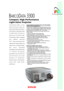 Page 1The BARCODATA3300  is a new
high performance single lens
Liquid Crystal light-valveprojector
which delivers a high light output
of 2,000 lumens full white on
screens up to 10 m (33 ft.) wide.
The B
ARCODATA3300 is equipped
with BARCOÕs advanced 
TCR
Plusvideo processing which
optimizes the image quality of all
video sources. Its compact design,
easy set-up, unequalled
compatibility and flexibility make
it a powerful and dynamic
presentation tool for both front
and short-throw rear screen
projection for...