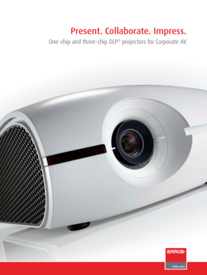 Page 1Present. Collaborate. Impress.
One-chip and three-chip DLP® projectors for Corporate AV    