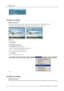 Page 12013. Display Setup
Screenshot
Erasing logo
Saving logo
Image 13-7
13.5 Menu bar position
What can be done ?
The menu bar can be centered vertically. The range is from the top of the screen to the middle of the screen.
This is useful in applications where the top image content is not displayed (e.g. due to blanking).
Image 13-8
Menu bar move
ANormalposition
B New position
How to center the menu ?
1. PressMENUto activate the menu bar.
2. Press→to select theDisplay setupitem. (image 13-9)
3. Press↓to pull...