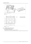 Page 466. Installation Guidelines
This side has to be fixed to the plasma backplane
M8x20 (for fixing support plate to plasma backplane)
Image 6-14
Wall mount assembly
Image 6-15
Dimensions wall mount assembly
6.2.3 Installation using the Table mount kit
How to install the Table mount kit
1. Assemble the table mount as illustrated in drawing below. (image 6-16)
2. Mount the table mount onto the rear of the Cine VERSUM 50, using the ’a’ holes (Installation using the Wall mount kit, page 41).
42
R5976468 CINE...