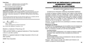 Page 2955
MONITEUR DE FRÉQUENCE CARDIAQUENUMÉRIQUE TIMEX®
MODÈLES 30-LAP/FITNESS
UNE MONTRE SPORT NUMÉRIQUE ÉVOLUÉE
Plus 
UN MONITEUR DE FRÉQUENCE CARDIAQUE ENTIÈREMENT NUMÉRIQUE
Le moniteur de fréquence cardiaque numérique Timex
®intègre les toutes dernières
technologies numériques Timex aux méthodologies dexercice employées par les
spécialistes de la forme et les entraîneurs personnels. Leader mon\
dial de l’horlogerie
sportive, Timex a créé un moniteur de forme numérique qui combine la pré\
cision
numérique...