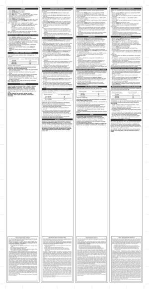 Page 8alarm
1. Press MODE until ALM 1 appears.
2. Press SET/RECALL to set alarm.
3. Hour digits flash. Press + / – to change hour.
4.  Press  NEXT and + / – to set minutes, AM or PM (if primary 
time display is in 12-hour format), DAILY, WKDAYS, 
WKENDS, or day of the week (weekly alarm).
5. Press  DONE to confirm and exit.
6. Press START/LAP or STOP/RESET to turn Alarm ON or OFF.
7.   To set remaining alarms, press MODE for ALM 2 or ALM 3 
and set as above.
TIPS:  • When Alarm is on, 
a appears in Time...