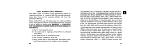 Page 2341
ETHIS WARRANTY AND THE REMEDIES CONTAINED HEREIN ARE EXCLU-
SIVE AND IN LIEU OF ALL OTHER WARRANTIES, EXPRESS OR IMPLIED,
INCLUDING ANY IMPLIED WARRANTY OF MERCHANTABILITY OR FIT-
NESS FOR PARTICULAR PURPOSE. TIMEX IS NOT LIABLE FOR ANY SPE-
CIAL, INCIDENTAL OR CONSEQUENTIAL DAMAGES. Some countries and
states do not allow limitations on implied warranties and do not allow
exclusions or limitations on damages, so these limitations may not apply
to you. This warranty gives you specific legal rights and...