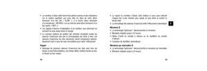 Page 29• Le rappel du moniteur d’allure cible indique si vous avez exécutéchaque tour d’une manière plus rapide ou plus lente et montre le
temps total 
• Le verrouillage des séances d’exercices évite l’effacement automatique
Minuterie  H
• La technologie TapScreen
™démarre/arrête la minuterie
• Minuterie réglable jusqu’à 24 heures
• Option d’arrêt du compte à rebours ou de répétition du co\
mpte  à rebours
• Compteur de répétition automatique
Minuterie par intervalles H
• La technologie TapScreen...